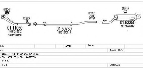 MTS C050232007307 Exhaust System